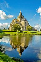 Abbey, reflection in water