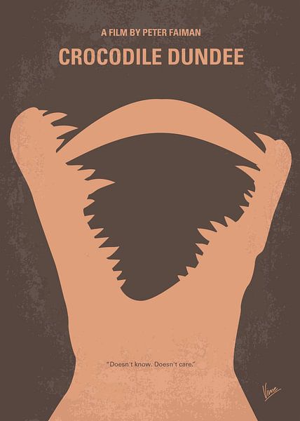 No210 L'affiche du film minimal My Crocodile Dundee par Chungkong Art