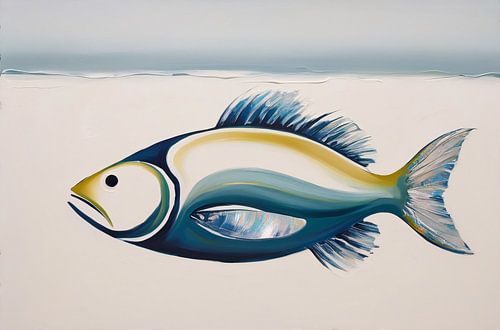 Abstracte vis in rustige omgeving