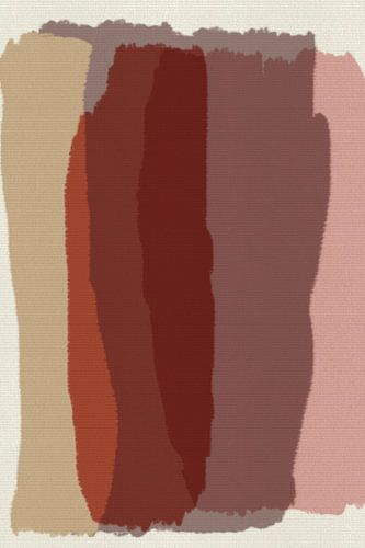 Modern kleurrijk abstract in warme gedempte kleuren