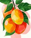 Saftige Mango's am Baum von Vlindertuin-Art Miniaturansicht