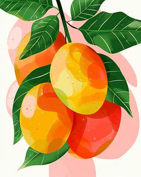 Sappige Mango's aan de Boom van Vlindertuin Art