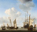 Schiffe auf der Reise, Willem van de Velde der Jüngere von Meisterhafte Meister Miniaturansicht