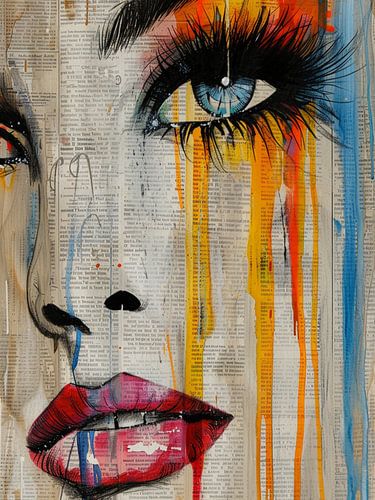 Modernes abstraktes Porträt