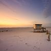 Maison de plage au coucher du soleil sur la plage de l'île des Wadden Ameland sur KB Design & Photography (Karen Brouwer)