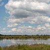 panorama de la réserve naturelle de Tiengemeten avec de beaux nuages sur W J Kok