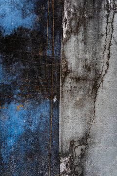 Blauw Grijs Duo abstract kunstwerk van Walls by Wendy