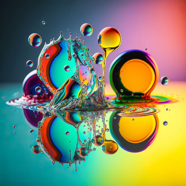 Colourful drops and splashes_07 by Peet de Rouw
