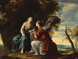 Claude Vignon – Mary Magdalene Comforted by an Angel (1626)