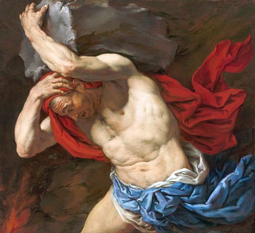 Antonio Zanchi, Sisyphus koning van Korinthe - 1665