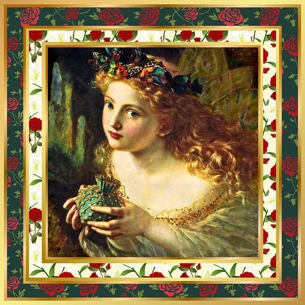 S.F. Remastered Version of Take the Fair Face of Woman by Sophie Gengembre Anderson by Silver Fox Art Decor