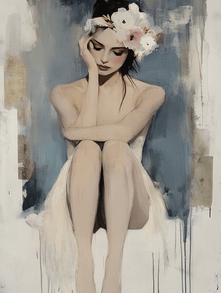 Rêveur, portrait aux couleurs pastel par Carla Van Iersel