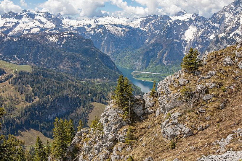 Alpine panorama with view of the Königssee lake by t.ART