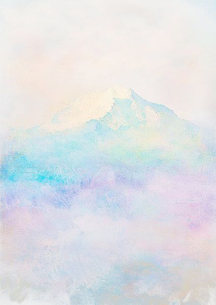 Mountain Abstract Pastel by Niklas Maximilian