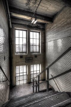 Stairs in old mining building. von Patrick LR Verbeeck