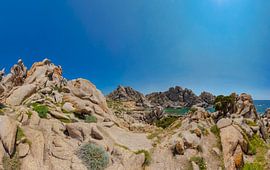 Savage rock formations of Valle della Luna on Capo Testa , Santa Teresa Gallura, Sardinia, Italy by Rene van der Meer