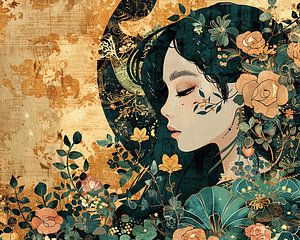 Frau Blume Porträt | Whimsical Botanic Dreams