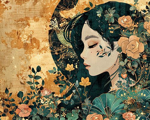 Portrait de femme en fleurs | Rêves botaniques fantaisistes