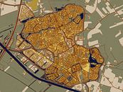 Kaart van Houten in de stijl van Gustav Klimt van Maporia thumbnail