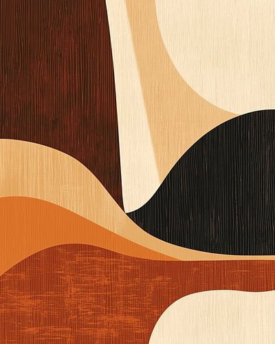 Abstract Geometric Shapes in Earth tones