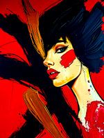 The fire within me - An abstract journey in black, red and gold