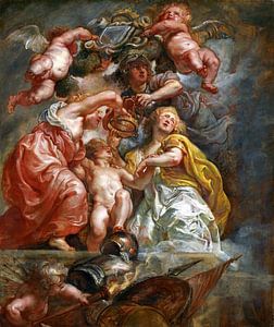Peter Paul Rubens, De Unie van Engeland en Schotland (Charles I als de Prins van Wales) - 1634 van Atelier Liesjes