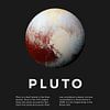 Pluto - Typografische Astronomie Print van MDRN HOME