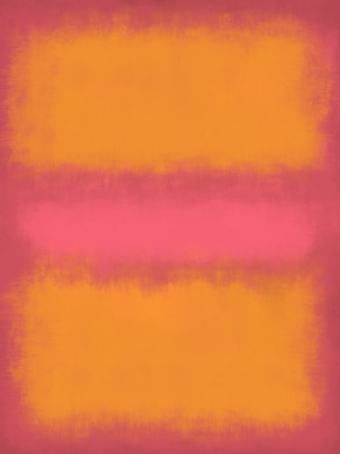 Orange and Pink Colour Field – Bold Modern Abstract Art