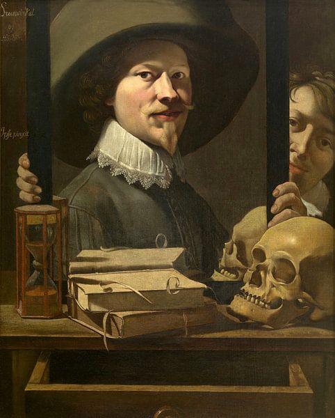 Vanitas portrait of the painter, Antoine Steenwinkel by Masterful Masters