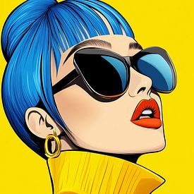 Gelbe Eleganz mit Sonnenbrille von Karina Brouwer