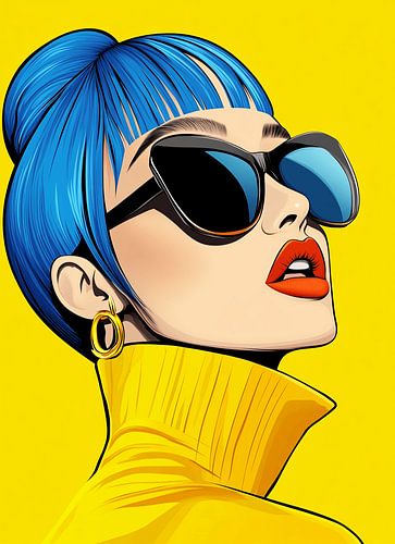 Gelbe Eleganz mit Sonnenbrille