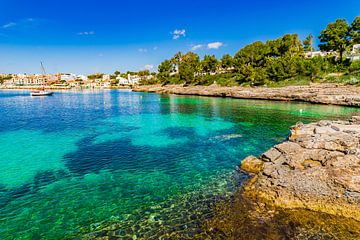 Beautiful view of the coast in Portopetro on Mallorca island, Spain Mediterranean Sea by Alex Winter