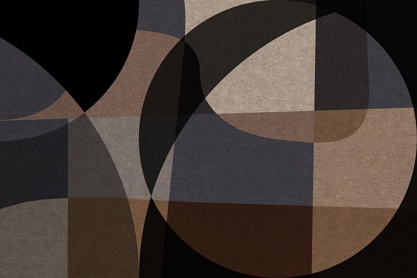 Organic Geometry: Warm Earth Tones Retro IV by Dina Dankers