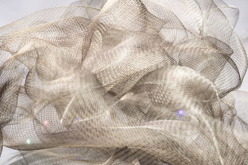 Light, minimalist elegance: transparent mesh structure by Mixed media vector arts