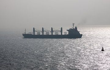 Schip op Oosterschelde van MSP Canvas