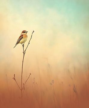 Vogel tussen kleurrijke mist van But First Framing