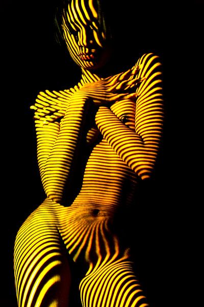 Frau in gelb-schwarz von Arthur Mourits