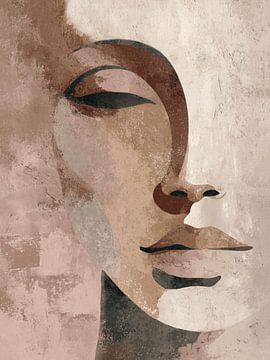 Gezicht in stilte gehuld – aardetinten