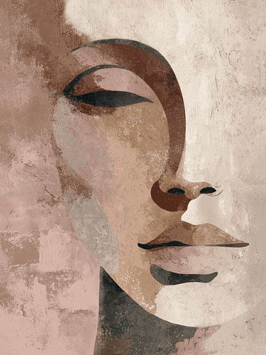 Gezicht in stilte gehuld – aardetinten