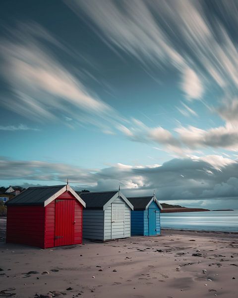 Wolkenzug über Strand von fernlichtsicht