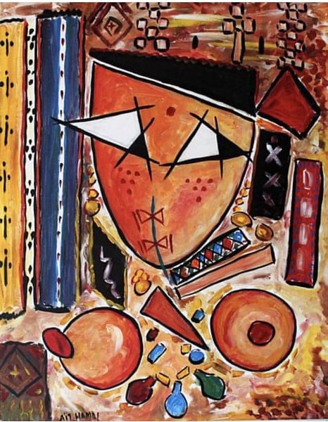 une femme sous la douche par Hassan Hamdi