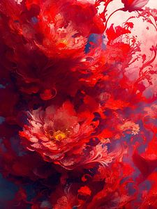 Fleurs rouges Blooms sur Biljana Zdravkovic