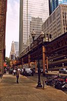 City rhythm - Chicago Metro among the Skyscrapers