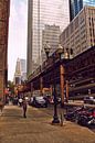 City rhythm - Chicago Metro among the Skyscrapers by Hans van Oort thumbnail