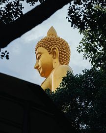 Gouden Boeddha van Wat Paknam in Bangkok van Thea.Photo