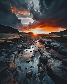 Adventure in a rugged landscape