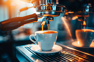 eine Tasse Kaffee oder Cappuccino