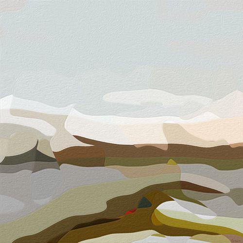 Het abstracte landschap Mieden.
