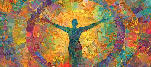 Femme Or Abstrait | Chroma Empowerment sur Caprices d'Art