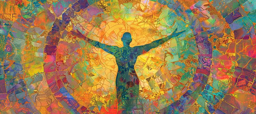 Frau Gold Abstrakt | Chroma Empowerment von Kunst Laune